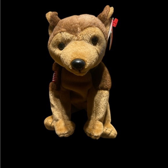TY Beanie Baby Courage German Shepherd Dog w/ Flag & Tag – Retired USA Patriotic - Picture 2 of 7